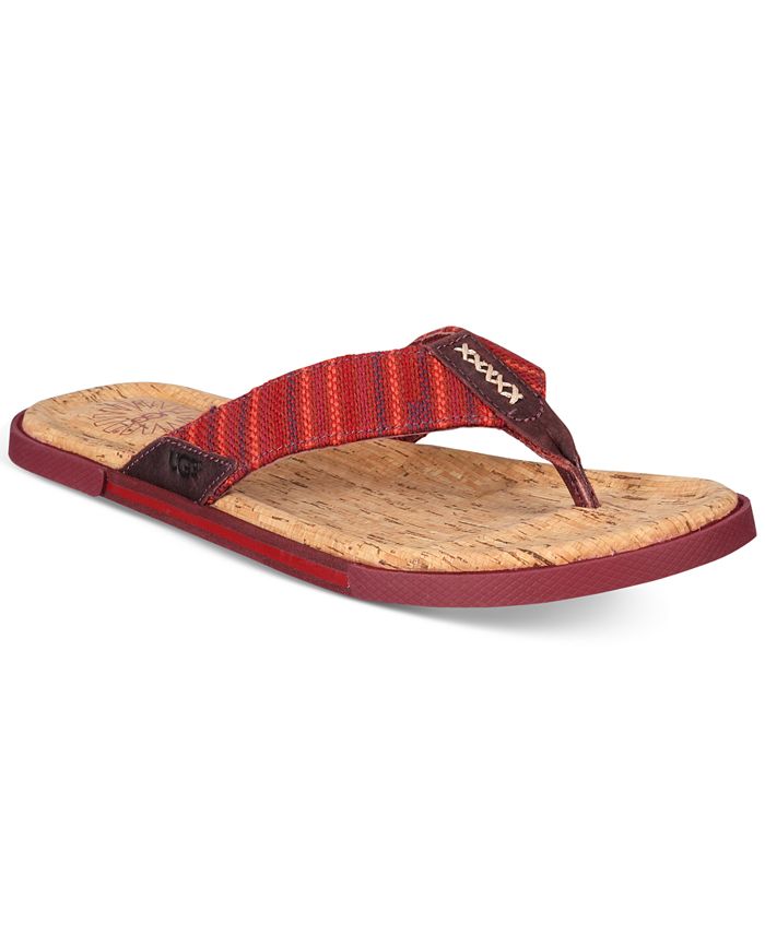 mens ugg leather flip flops