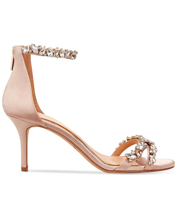 heels with embellished ankle strap