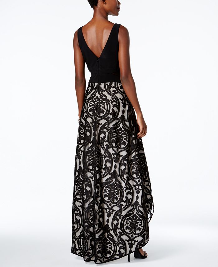 xscape high low gown