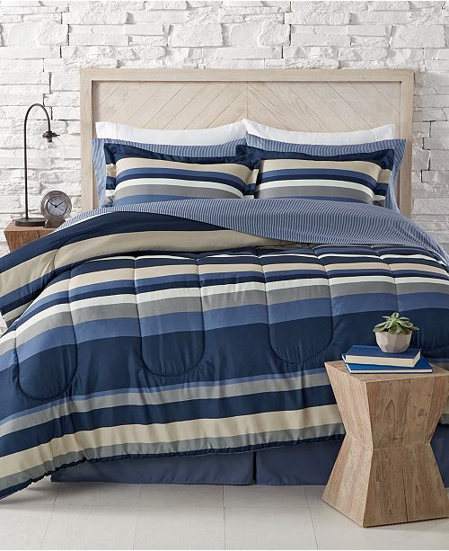 Fairfield Square Collection Austin 8 Pc Reversible Bedding Sets Reviews Bed In A Bag Bed Bath Macy S
