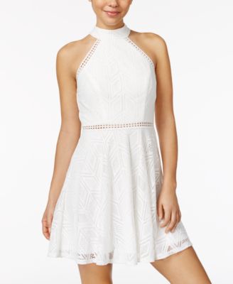 white dress macy's juniors