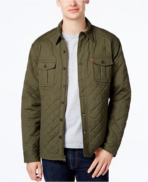 Levi S Men S Quilted Shirt Jacket Reviews Coats Jackets Men Macy S