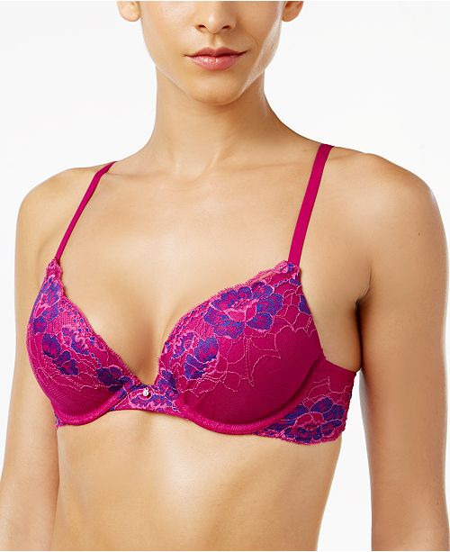 Maidenform Comfort Devotion Embellished Plunge Push Up Bra 9443 Reviews All Bras Women Macy S