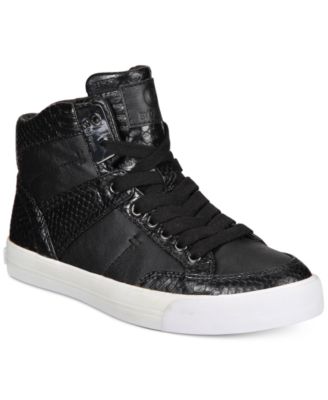 guess black high top sneakers