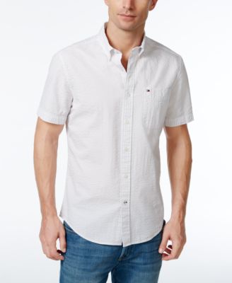 tommy hilfiger short sleeve shirt mens