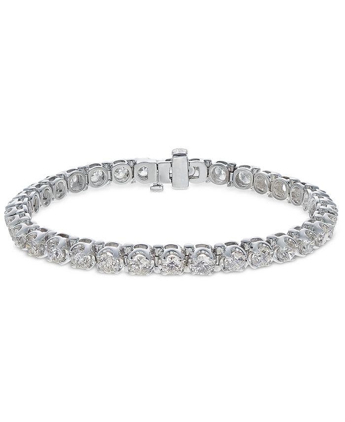Macy's Diamond Tennis Bracelet (8 ct. t.w.) in 14k White Gold & Reviews - Bracelets - Jewelry