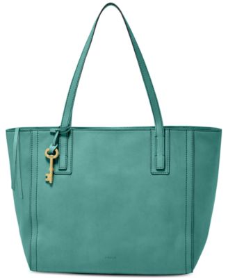 fossil emma leather tote