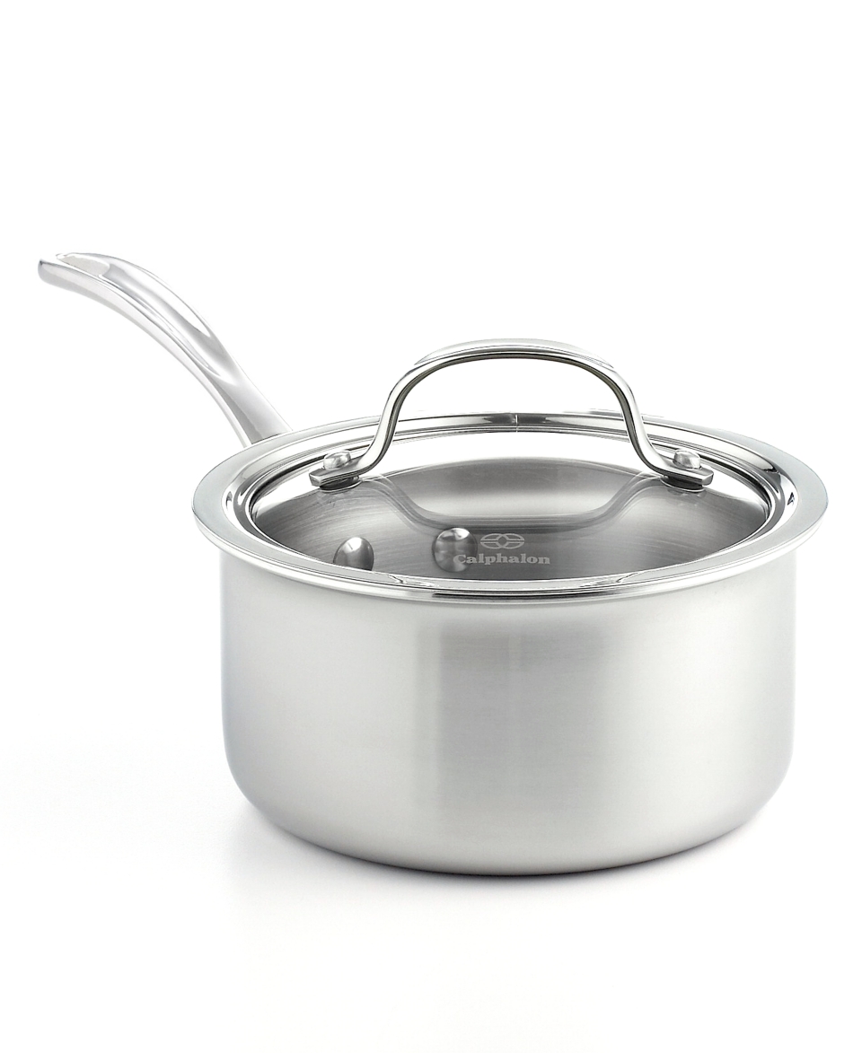 Calphalon Saucepan, Tri Ply Stainless Steel 1.5 Qt.