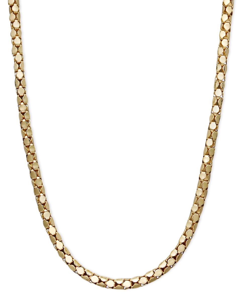 14k Gold Necklace, 20 Gauge Popcorn Chain   Necklaces   Jewelry