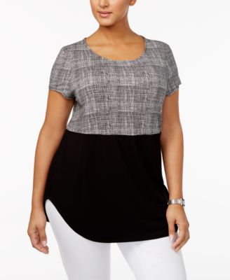 macys alfani plus size tops