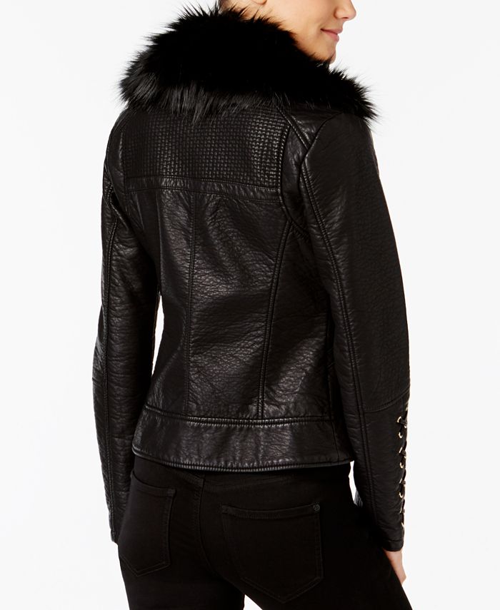 guess mixed media reversible jacket