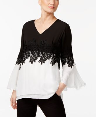 macys bell sleeve tops