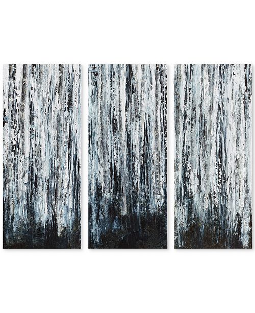 Jla Home Madison Park Birch Forest 3 Pc Gel Coated Canvas Print Set Reviews Wall Art Macy S