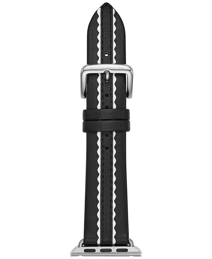 kate spade new york Women's Black Leather Apple Watch® Strap 38mm