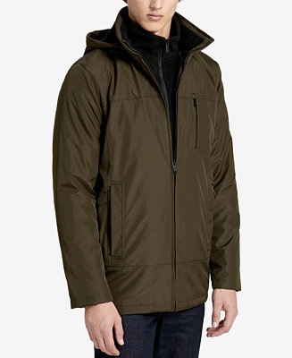 Calvin Klein Men's Fleece-Lined Hooded Jacket & Reviews - Coats ...