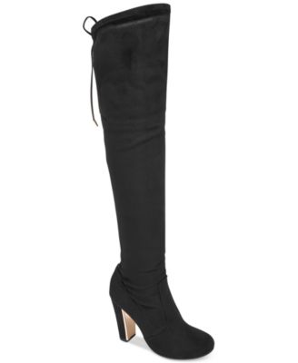 macy's black over the knee boots