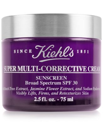 Солнцезащитный крем Kiehl's Since 1851 Super Multi-корректирующий крем SPF 30, 2,5 унции. белый