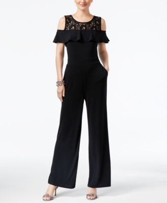 petite cold shoulder jumpsuit