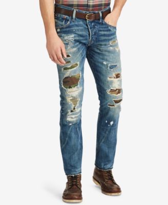 Varick Slim Straight Fit Ripped Jeans 
