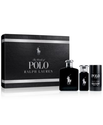 Ralph Lauren Men's 3-Pc. Polo Black 