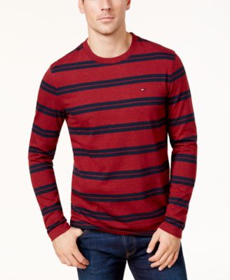tommy hilfiger red long sleeve shirt