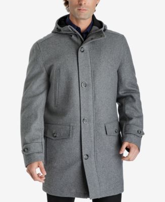 London Fog Men's Hooded Overcoat & Reviews - Coats & Jackets - Men - Macy's