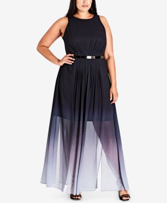 ombre dress plus size