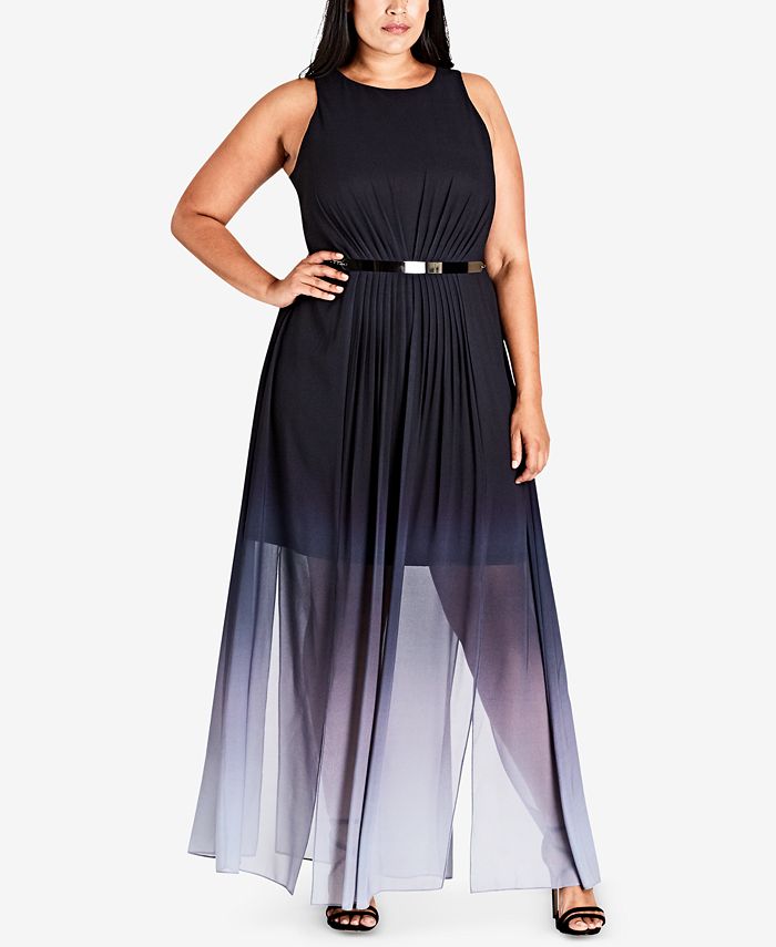 City Chic Trendy Plus Size Ombré Maxi Dress & Reviews - Dresses - Plus ...