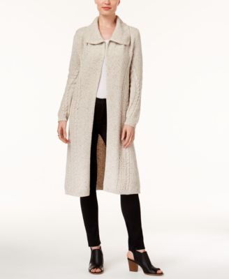 cable knit duster cardigan