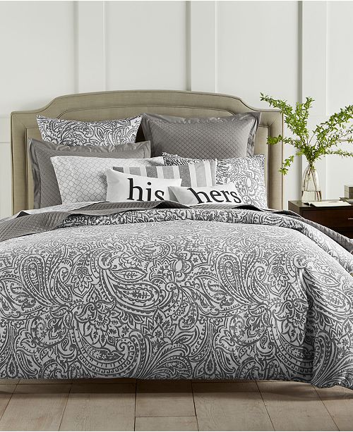 Charter Club Last Act Stone Paisley 300 Thread Count 3 Pc Bedding Collection Created For Macy S Reviews Bedding Collections Bed Bath Macy S