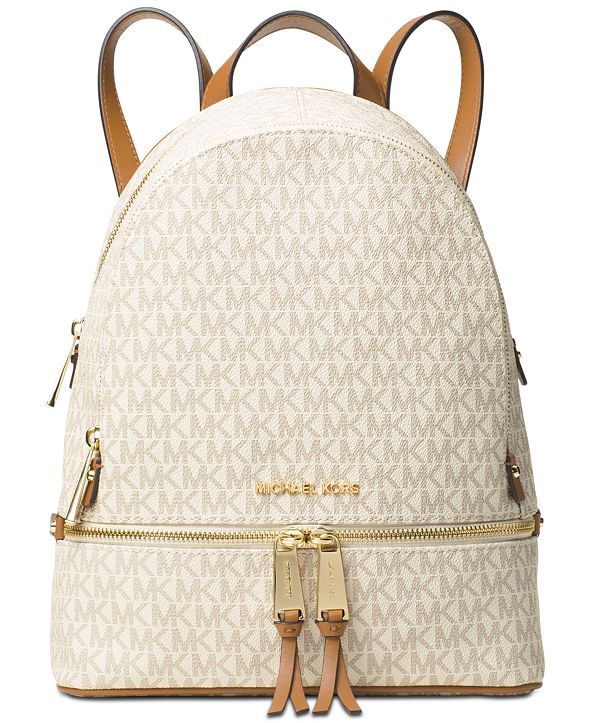 Michael Kors Signature Rhea Zip Medium Backpack & Reviews - Handbags ...