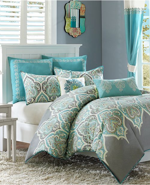 Madison Park Nisha Cotton Sateen 7 Pc King California King Comforter Set Reviews Bed In A Bag Bed Bath Macy S