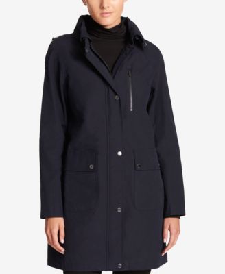 dkny hooded coat