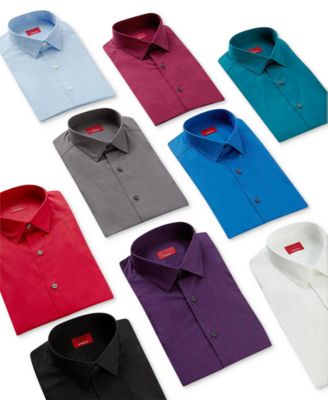 mens fitted dress shirts macy's