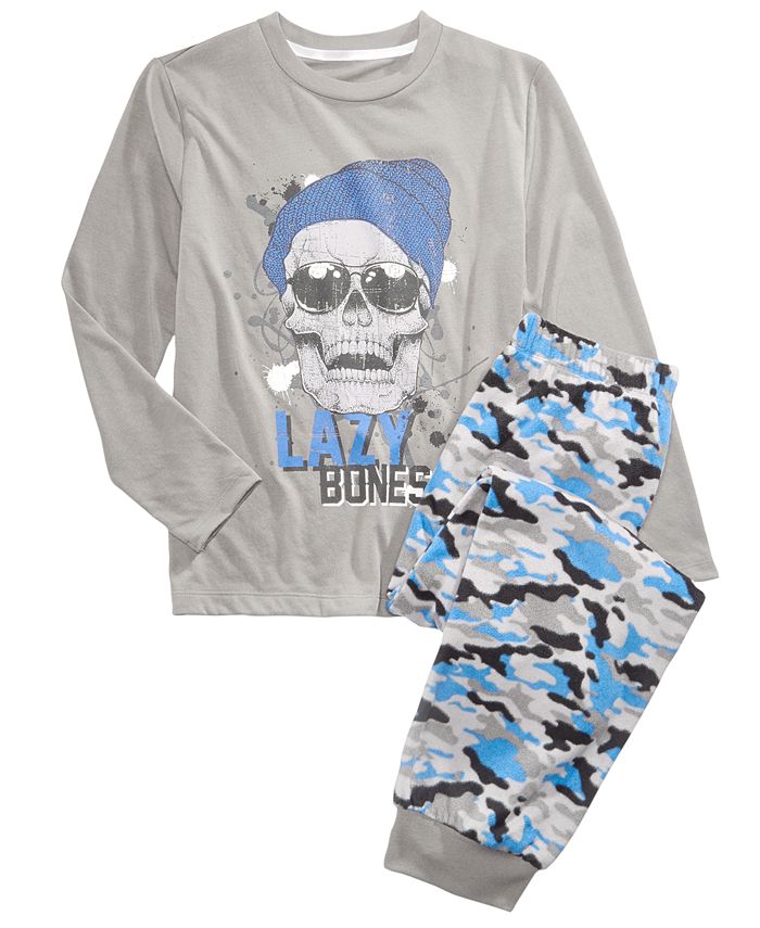 Max & Olivia 2Pc. Lazy Bones Pajama Set, Little Boys