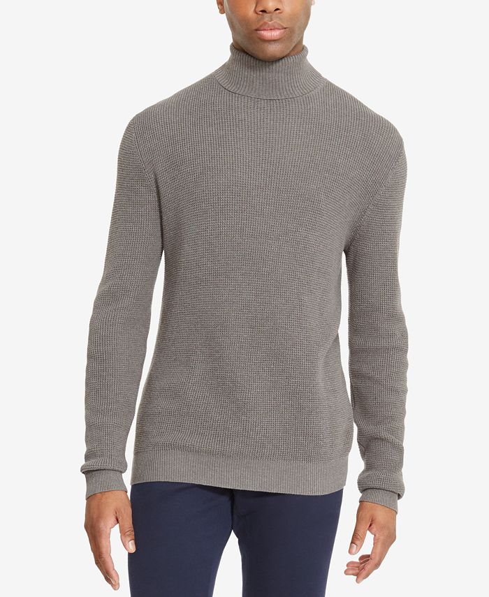 Kenneth Cole Reaction Men's Waffle-Knit Turtleneck & Reviews - Sweaters ...