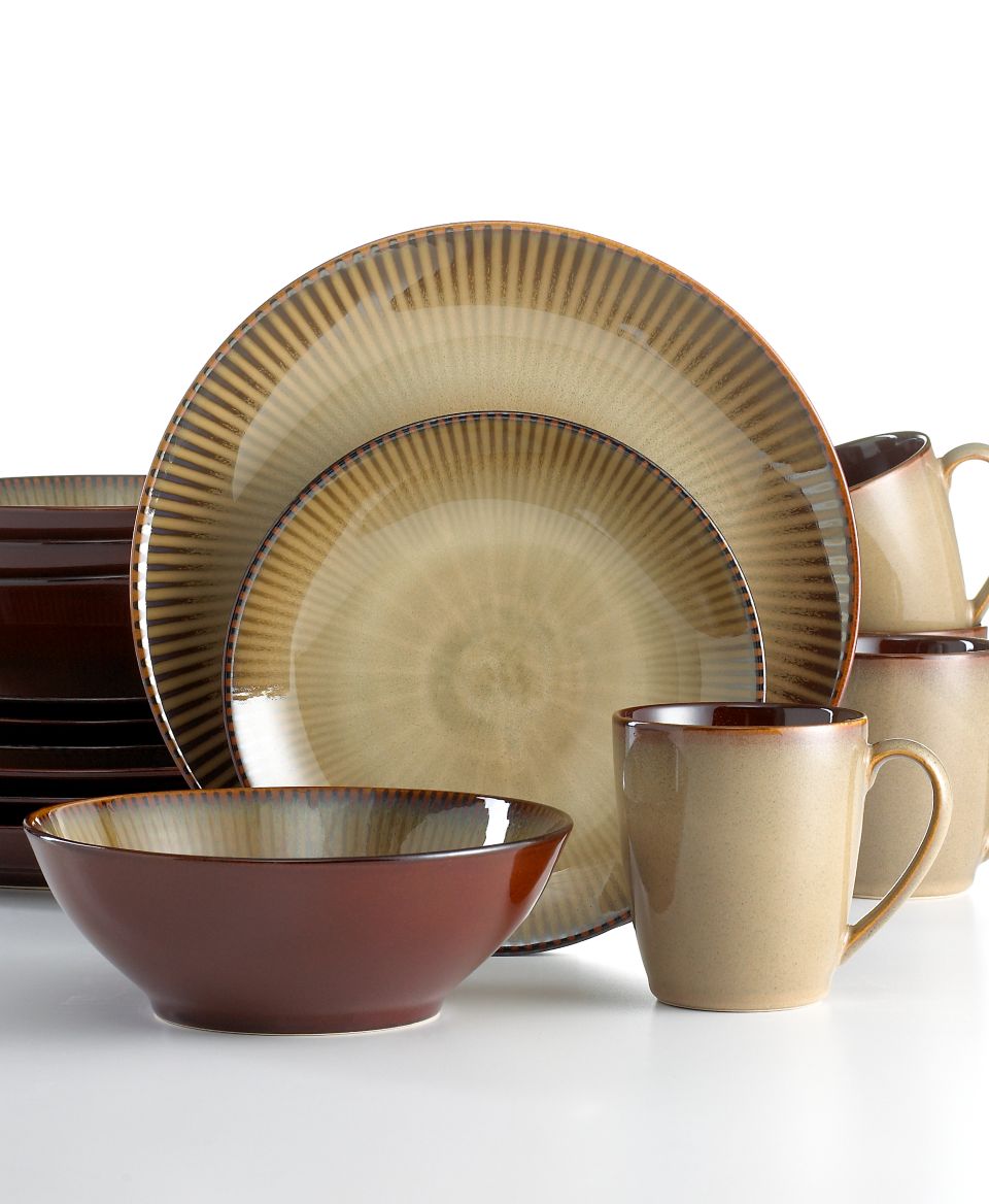 Sango Dinnerware, Nova Brown 16 Piece Set   Casual Dinnerware   Dining