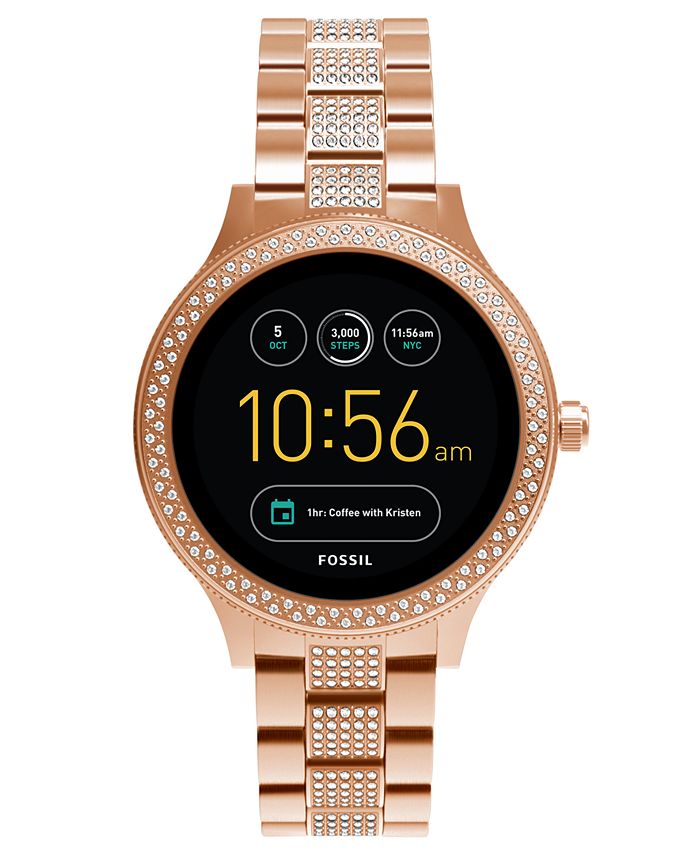 fossil gold smartwatch women's