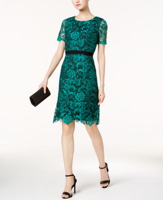 JAX Banded Crochet Lace Sheath Dress & Reviews - Dresses - Women - Macy's
