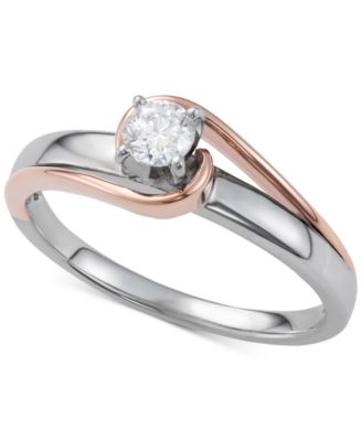 macy's engagement rings rose gold