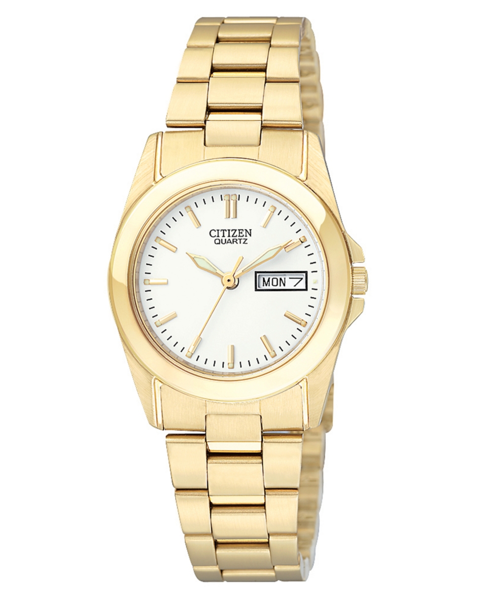 Citizen Watch, Womens Gold Tone Stainless Steel Bracelet 28mm EQ0562