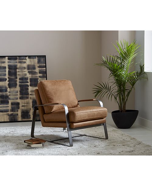 Furniture Jollene Leather Accent Chair Reviews Chairs Furniture Macy S