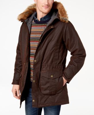 mens barbour jacket with fur hood