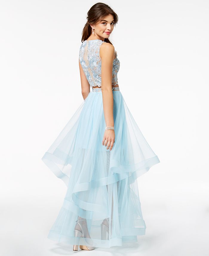 Say Yes to the Prom Juniors' 2-Pc. Embellished Tulle Gown, Created for Macy's & Reviews