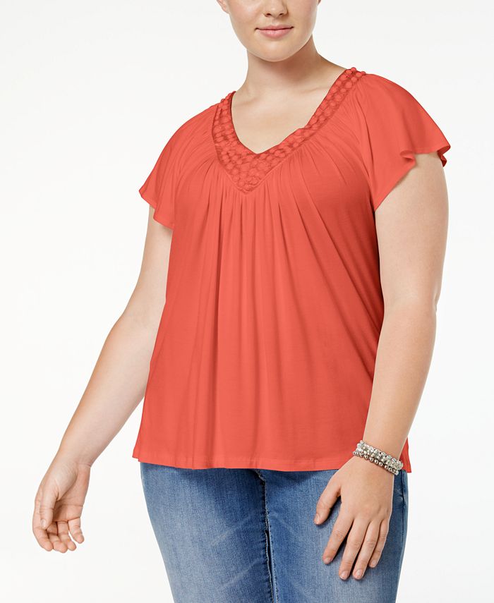 embellished v neck