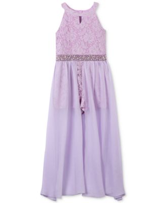 girls maxi romper dress