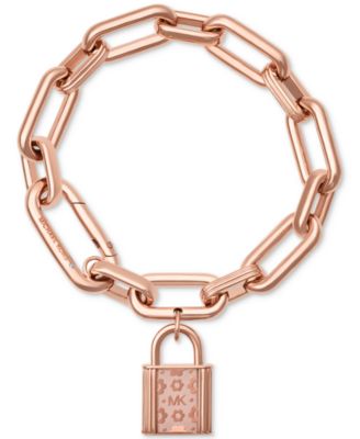 rose gold padlock bracelet