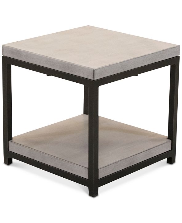 Furniture CLOSEOUT! Fiji Aluminum Double Shelf End Table, Created for