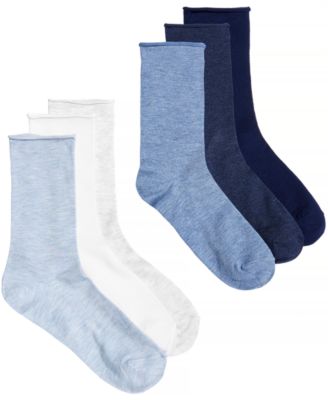 6 Pack Roll-Top Trouser Socks 