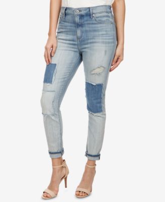 skinny patch jeans